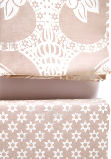 Comfort Bettwäsche-Set King Size 270x245cm. Beige 4Stück