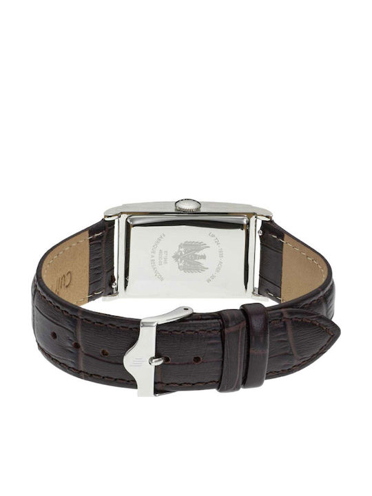 Lip Watches Churchill T24 Men's Watch Battery with Brown Leather Strap
