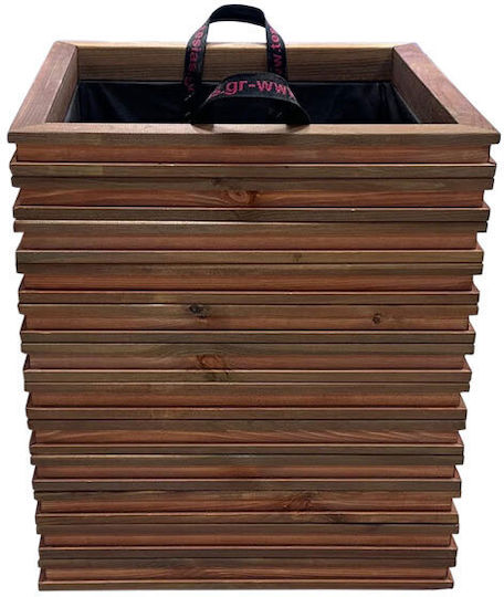 Tesias Group Pot Wooden Light Walnut 50x50x60cm.