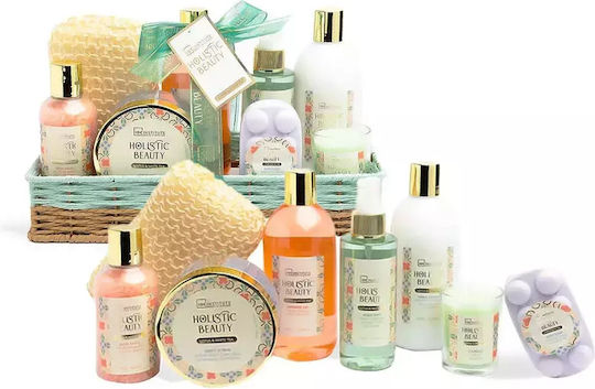 IDC Institute Holistic Beauty Lotus & White Tea Skin Care Set for Body Cleaning 8pcs