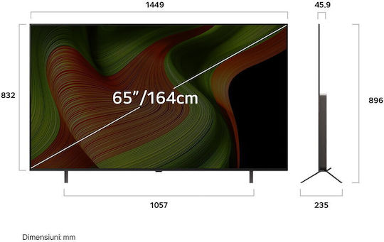 LG Smart TV 65" 4K UHD OLED AI B5 HDR 2025 OLED65B53LA