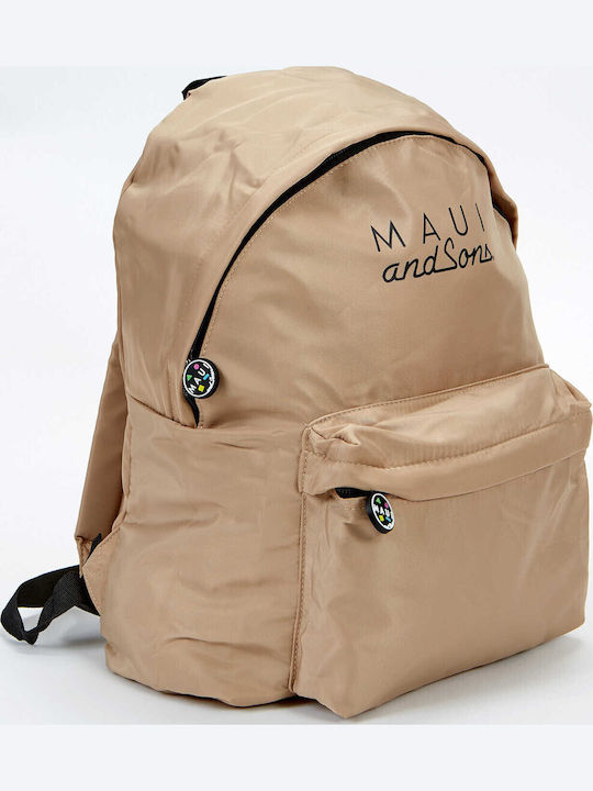 Maui & Sons School Bag Backpack Beige 14Liters