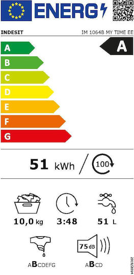 Indesit Пералня 10кг 1400 Оборота IM 1064B MY TIME EE