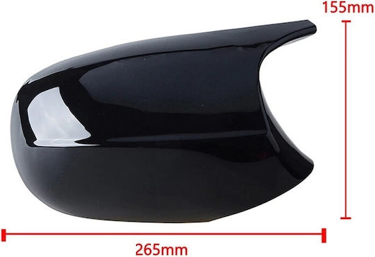 Spiegelabdeckungen Clips Schwarz Klavierlack Batman Stil Für Bmw E90 E91 E92 E93 Facelift