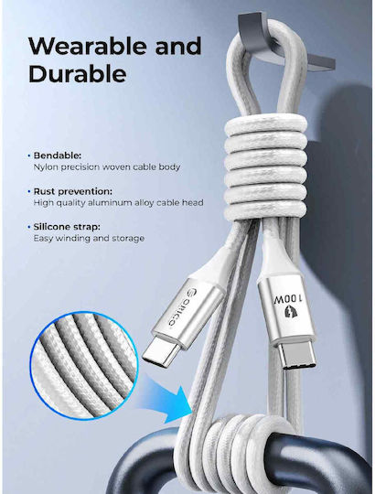 Orico Cdx-100cc-bk-bp Cable Usb C M To Usb C M 1m Black