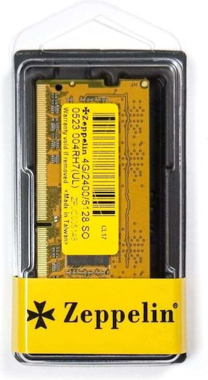 Zeppelin 4GB DDR4 RAM cu 2 module (2x2GB) și Viteză 2400 pentru Laptop
