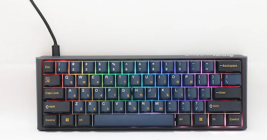 Ducky One 3 Pro Mini Nazca Line Gaming Μηχανικό Πληκτρολόγιο 60% με Cherry MX2A Brown διακόπτες και RGB φωτισμό (Αγγλικό US) Black/Blue
