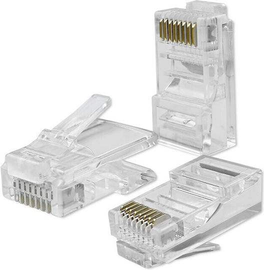 Qoltec Βύσμα RJ-45 10τμχ Χρυσό (54553)