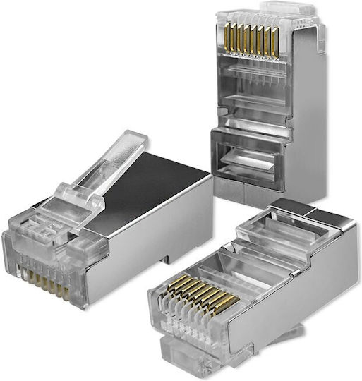 Qoltec Stecker RJ-45 10Stück Silber (54557)