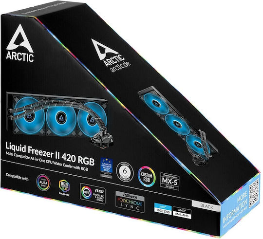 Arctic Liquid Freezer II 420 RGB Υδρόψυξη AIO CPU με 3 Ανεμιστήρες 120mm