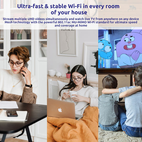 Strong Atria Mesh KIT 1200 v1 Access Point Wi‑Fi 5 Dual Band (2.4 & 5GHz) σε Τριπλό Kit