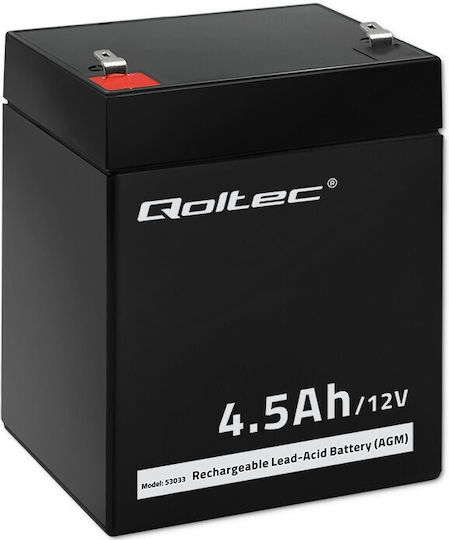 Qoltec UPS Battery with Capacity 4.5Ah and Voltage 12V 53033 1pcs