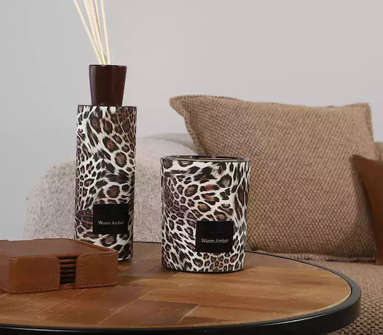 Nef-Nef Homeware Αρωματικό Κερί Warm Amber σε Βάζο Καφέ 450gr
