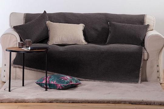 Nef-Nef Homeware New Tanger Ριχτάρι Πολυθρόνας Δύο 'Οψεων 180x180εκ. Ecru
