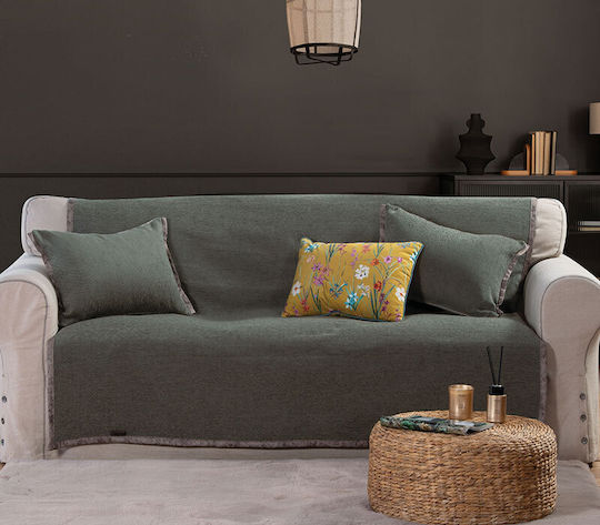 Nef-Nef Homeware New Tanger Ριχτάρι Πολυθρόνας Δύο 'Οψεων 180x180εκ. Brown-ecru