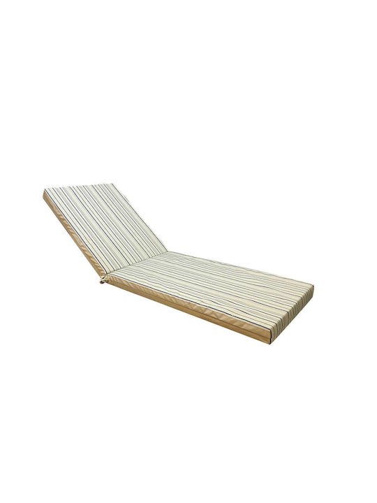 Tesias Group Pernă Waterproof Pentru Pat De Soare Cu Spătar Bej Verde Măsliniu 60x195cm