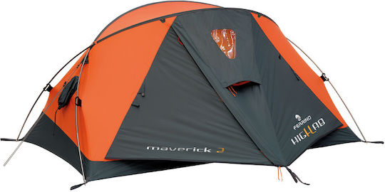 Ferrino Maverick 2 Χειμερινή Σκηνή Camping Ορειβασίας Γκρι για 2 Άτομα Αδιάβροχη 10000mm 210x175x100εκ. Grey - Orange