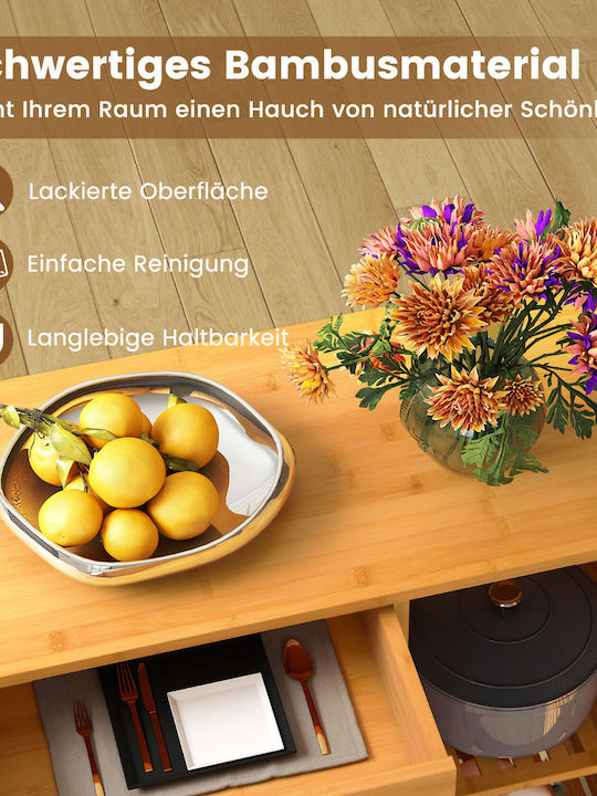 Costway Kitchen Trolley Plastic