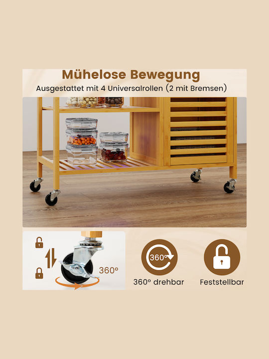 Costway Kitchen Trolley Plastic