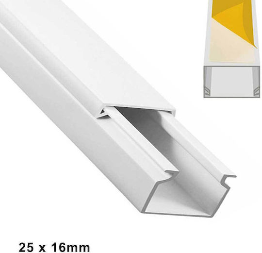 Κανάλι Αυτοκόλλητο 25x16mm Speedfix Βέργα 2μ Μήκος