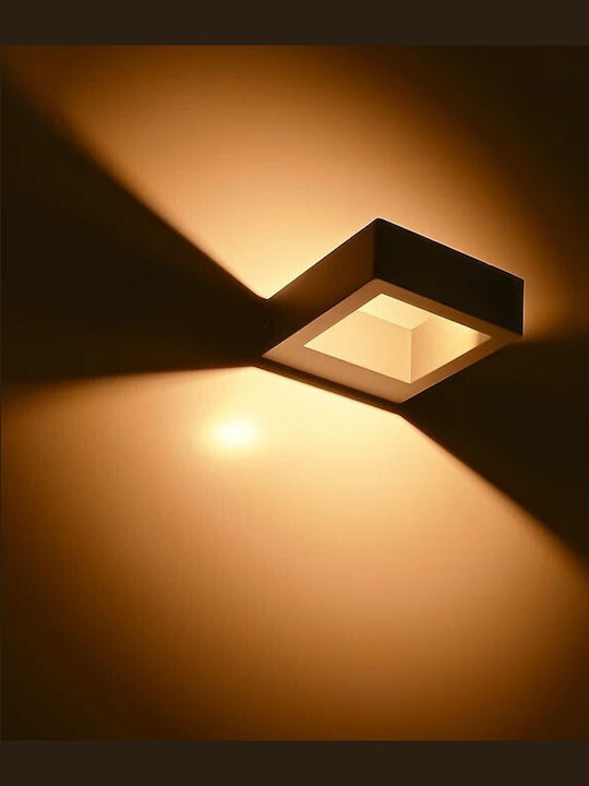 kelvo Aura Стенно Външно Спот Осветление LED IP65 7W с Топло бяло Светлина 15x12.5x4.5εκ.