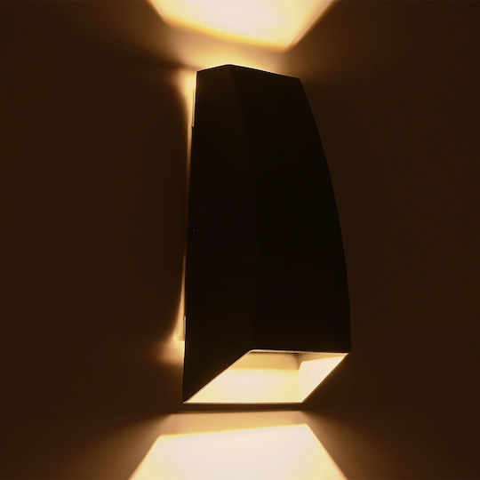 kelvo Flux Wall-Mounted Outdoor Spot Light LED IP65 6W with Warm White Light 5x8.5x17εκ.
