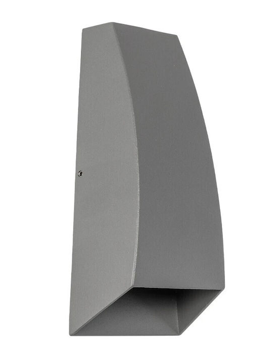 kelvo Flux Wall-Mounted Outdoor Spot Light LED IP65 6W with Warm White Light 5x8.5x17εκ.