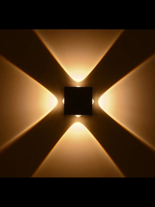 kelvo Arkos Стенно Външно Спот Осветление LED IP65 8W с Топло бяло Светлина 14x5.5x14εκ.