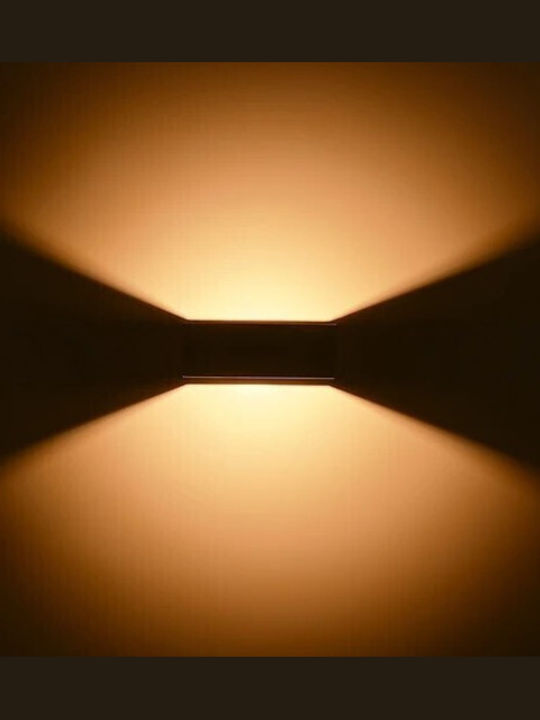 kelvo Aura Стенно Външно Спот Осветление LED IP65 7W с Топло бяло Светлина 15x12.5x4.5εκ.