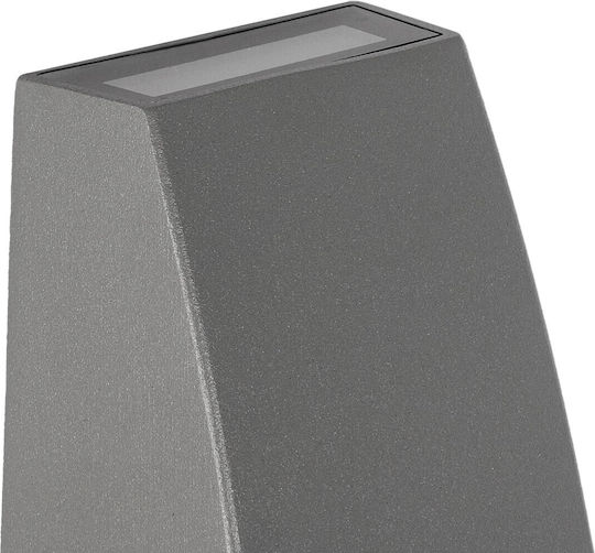 kelvo Flux Wall-Mounted Outdoor Spot Light LED IP65 6W with Warm White Light 5x8.5x17εκ.