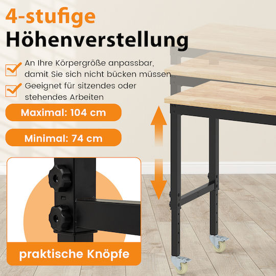 Costway Bank Belastbarkeit 1100kg 122x51x74cm 1Stück TL35854NA