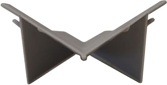 Alphab2b Eckregal Metallisch in Gray Farbe 40x25mm 1Stück GR-CORINT201