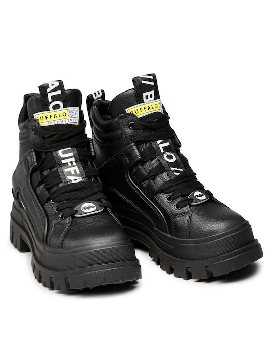 Aspha Leather Women's Ankle Boots Black