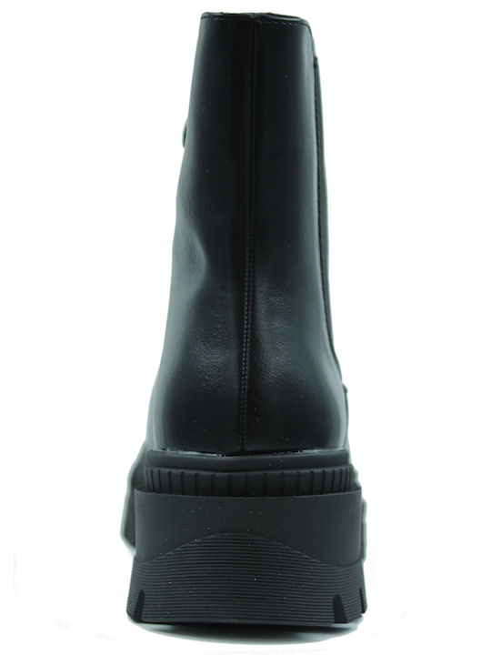 Ghete Chelsea De Piele Dama Negre