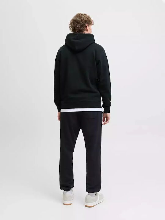 Jack & Jones Φούτερ Μαύρο με Κουκούλα