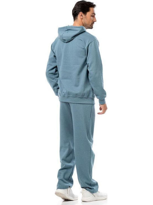 Sweatshirt with Hood Denim Blue