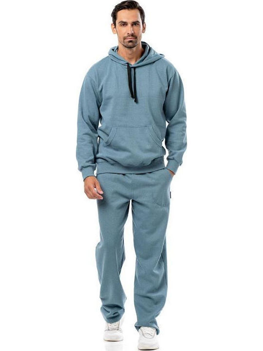 Sweatshirt with Hood Denim Blue