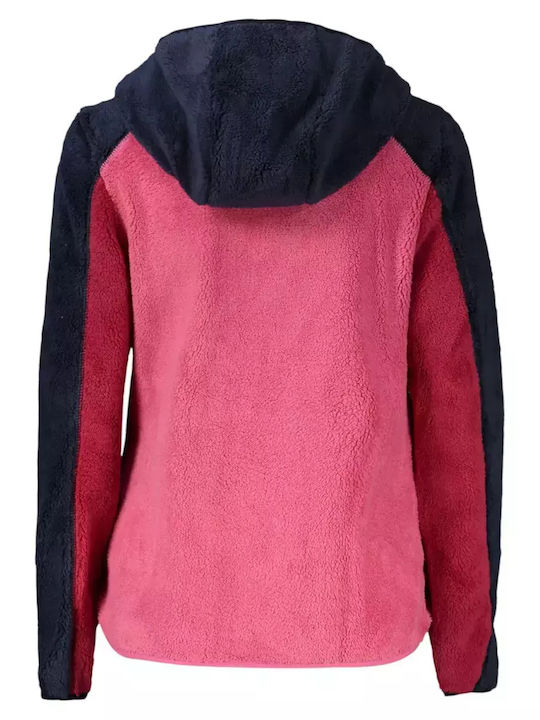 Fleece Damen Jacke Fuchsia