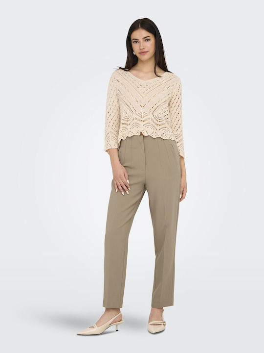 Dama Tesatura Pantaloni Silver, Mink