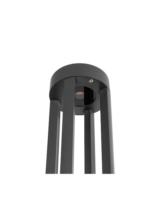 kelvo Gremo Outdoor Small Post LED Floor Lamp 7W With Warm White Light IP65 Black