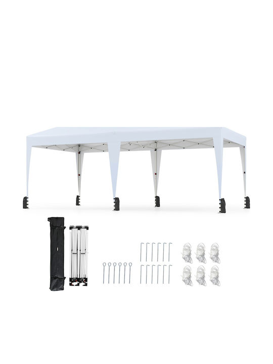 Costway Τέντα Βεράντας Λευκή 3x6m