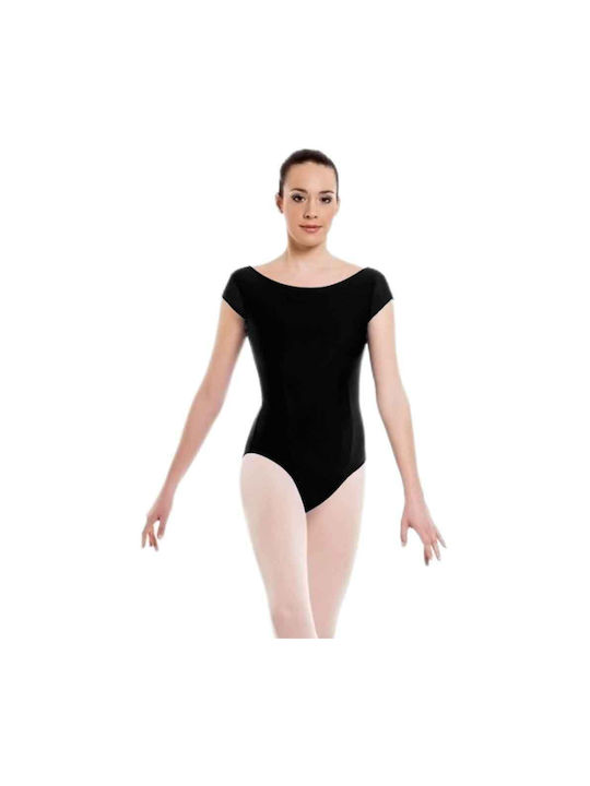 Women's Sheddo Bodysuit Short Sleeve & Princess Seams Black