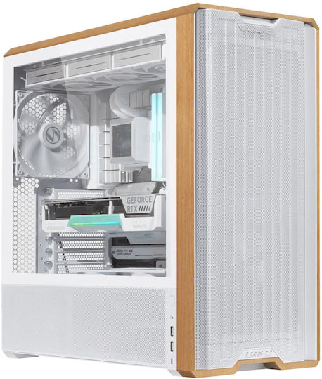 Lian Li Lancool 217 Gaming Midi Tower Computer Case with Side Window White