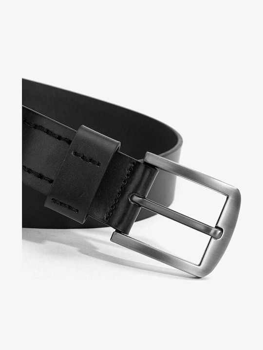Men's Belt from Artificial Leather Black