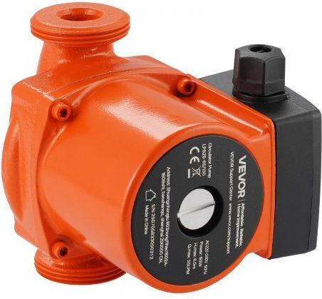 Κυκλοφορητής Vevor Lps25-6s/130 Χυτοσίδηρο 1/8 Hp 220-240v 55 Lpm Αντλία Κυκλοφορίας Ζεστού Νερού Ανακυκλοφορία Σύνδεση Σπείρωμα Ρύθμιση 3 Ταχυτήτων Αθόρυβη Λειτουργία Σύστημα Θέρμανσης Σπιτιού