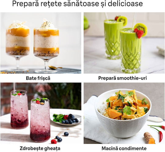 Braun Blender De Mână Cu Tijă Din Plastic 1200W Negru
