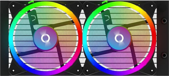 Aqirys 240 AIO Υδρόψυξη AIO CPU με 2 Ανεμιστήρες 120mm και ARGB Φωτισμό