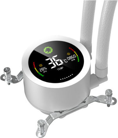 GameMax IceBurg 360 Digital Υδρόψυξη AIO CPU με 3 Ανεμιστήρες 120mm και ARGB Φωτισμό Λευκή