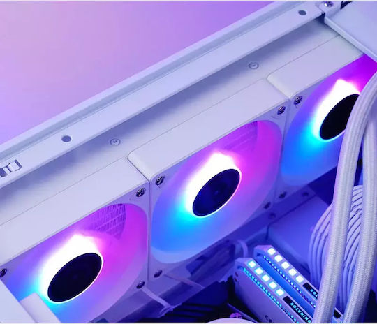 Jonsbo TG-240 Water Cooling System AIO CPU with 2 120mm Fans and ARGB Lighting White