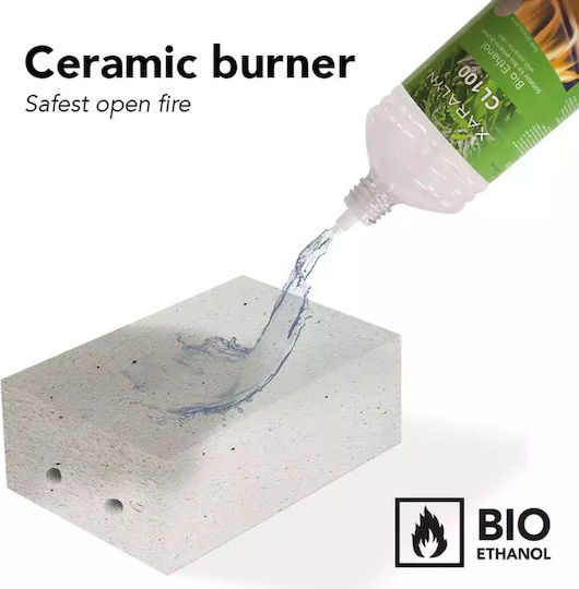 Xaralyn Burner Schreibtisch Bioethanol Kamine Innenbereich Schwarz 120x15.7x8.4cm